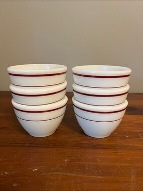 Pyrex Milk Glass Restaurant-ware Soup Cups (no. 714-29), Set of 6